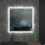 Квадратное зеркало с фронтальной и тыльной фоновой LED подсветкой Торонто в интернет-магазине «Зеркала с подсветкой» фото